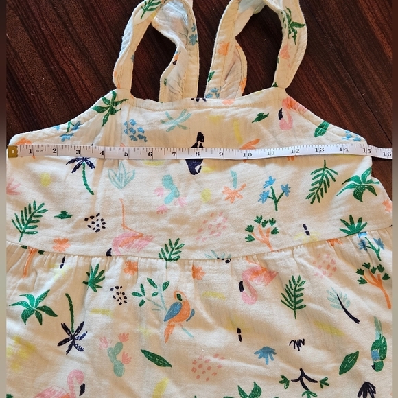 Hanna Andersson Tropical Maxi Tiered Sleeveless Dress 14-16 (160cm) Ivory - Picture 5 of 15